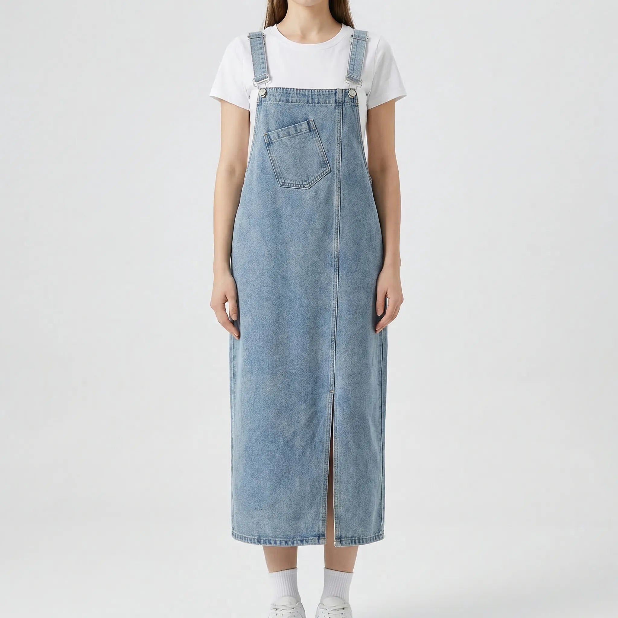 Nordspur | Strapello Sleeveless Dungaree-Style Midi Dress