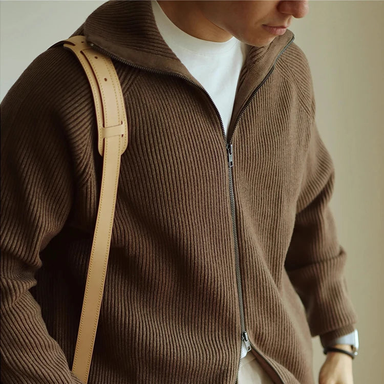 Nordspur | Thick Knitted Zip Cardigan