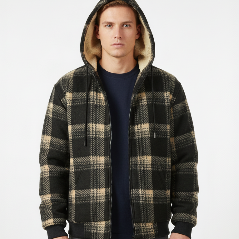 Nordspur | Thick Plaid Fleece Jacket