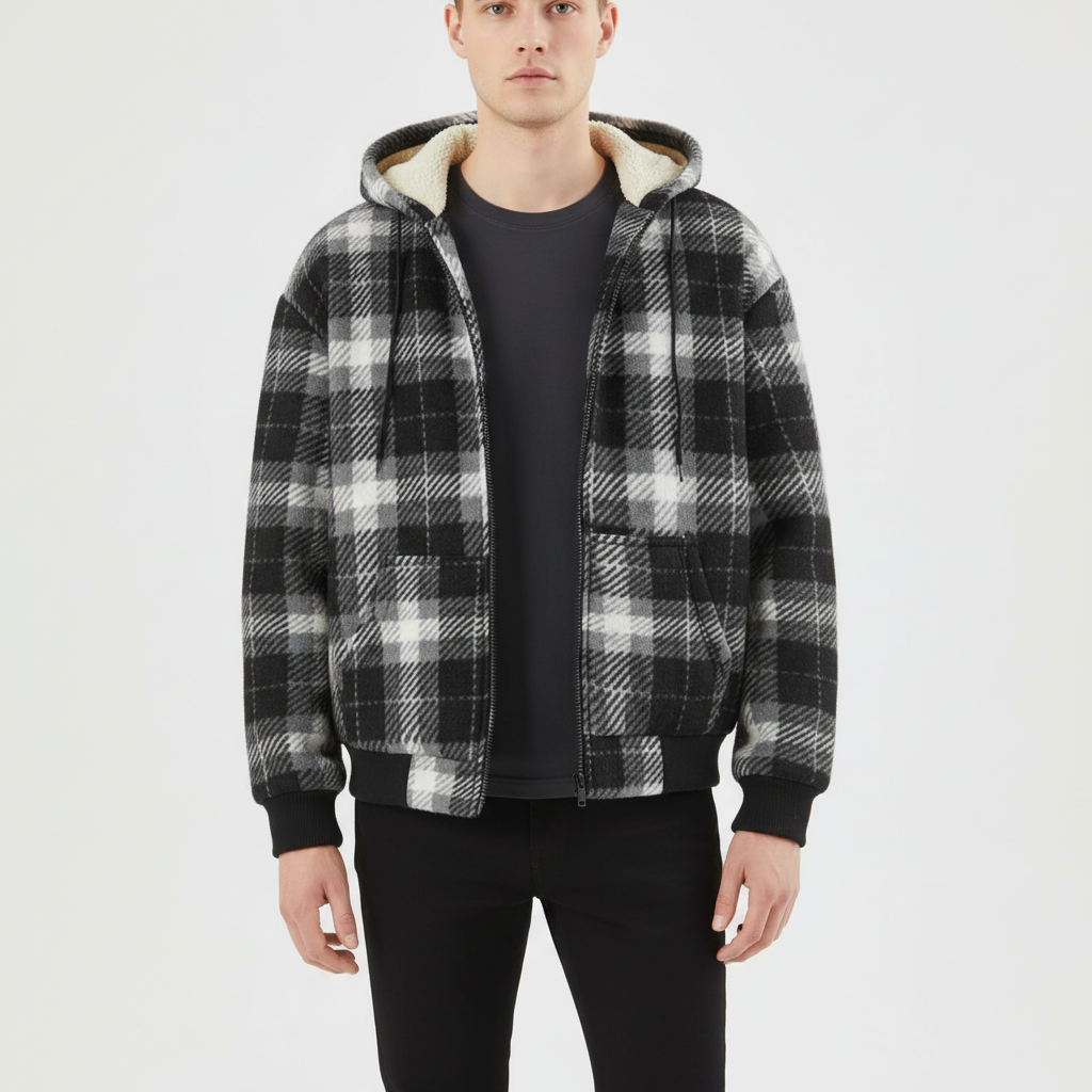 Nordspur | Thick Plaid Fleece Jacket