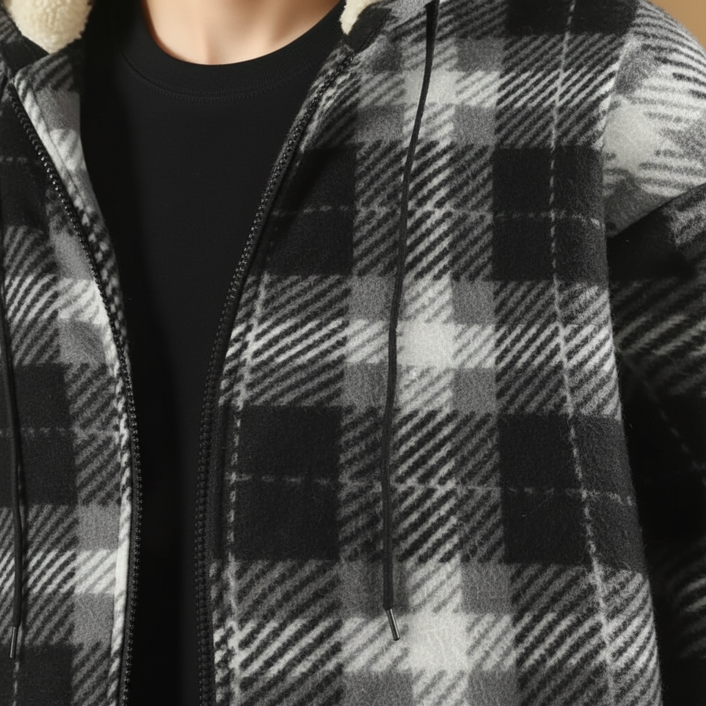 Nordspur | Thick Plaid Fleece Jacket