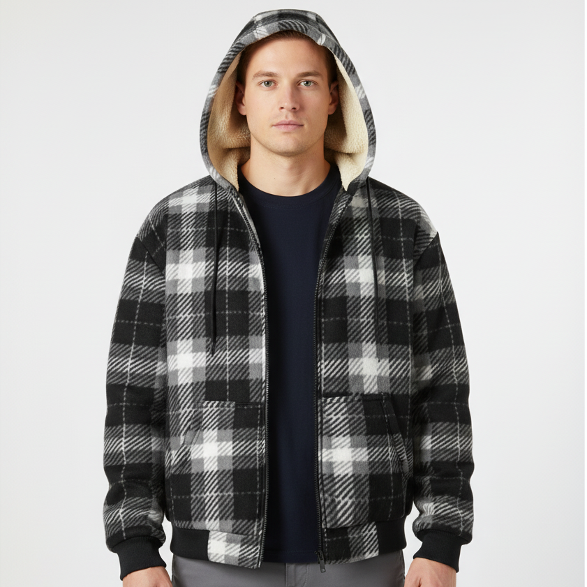Nordspur | Thick Plaid Fleece Jacket