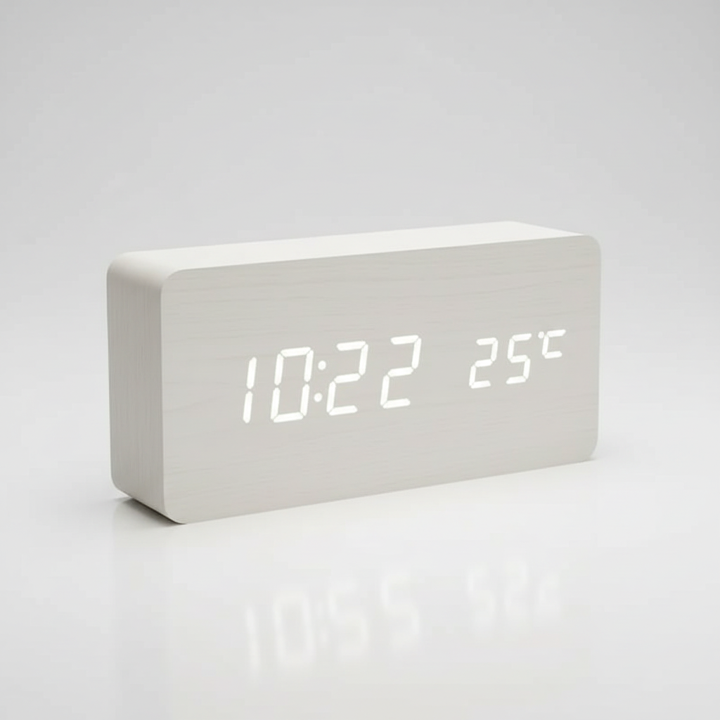 Nordspur | Timberlyte Wood Finish Digital Alarm Clock