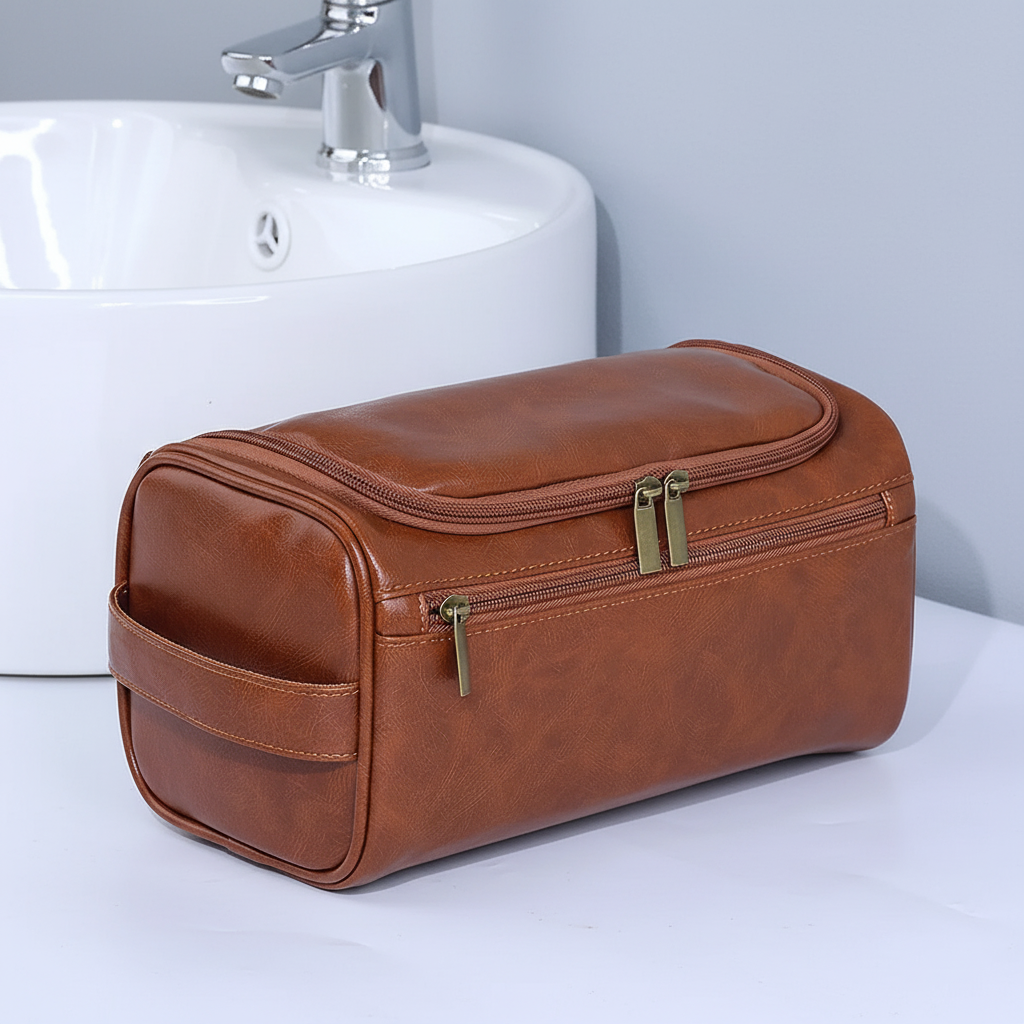 Nordspur | Travento Vintage Style PU Leather Washbag