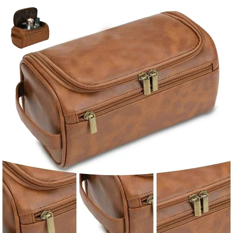 Nordspur | Travento Vintage Style PU Leather Washbag
