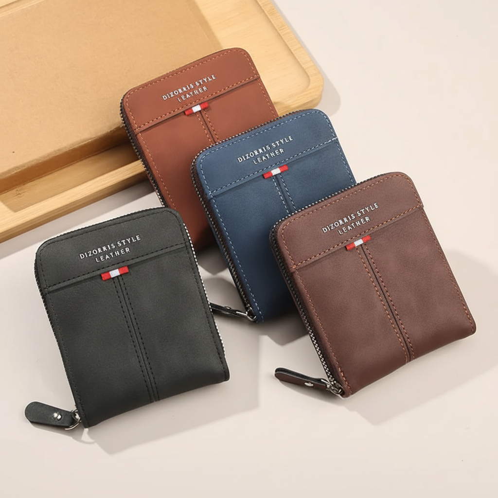 Nordspur | Vexirot Compact Horizontal Zip Wallet