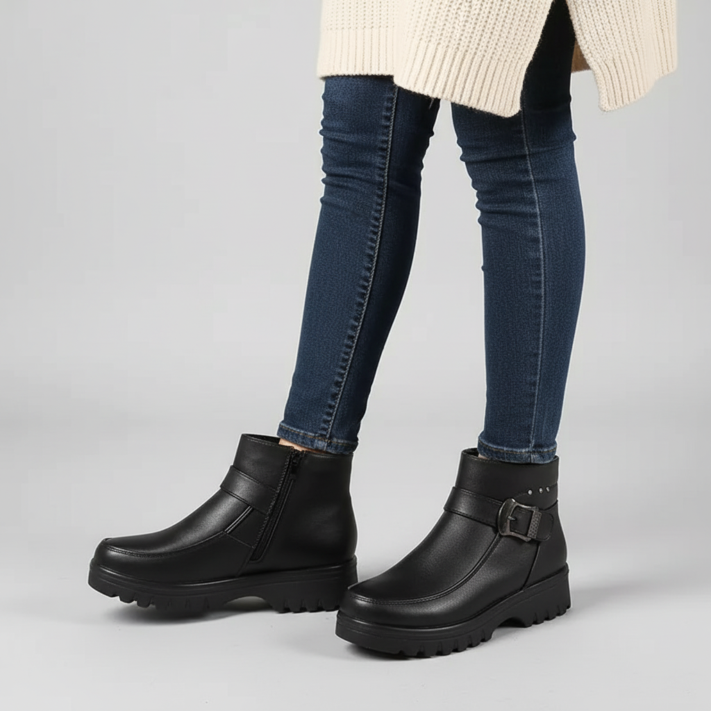 Nordspur | Waterproof PU Leather Ankle Boots
