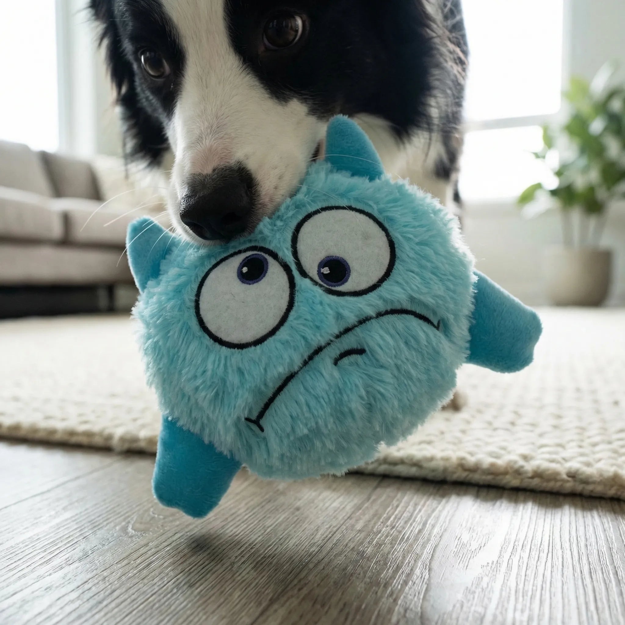 Interaktiver vibrierender Plüschball für Hunde mit Soundeffekten