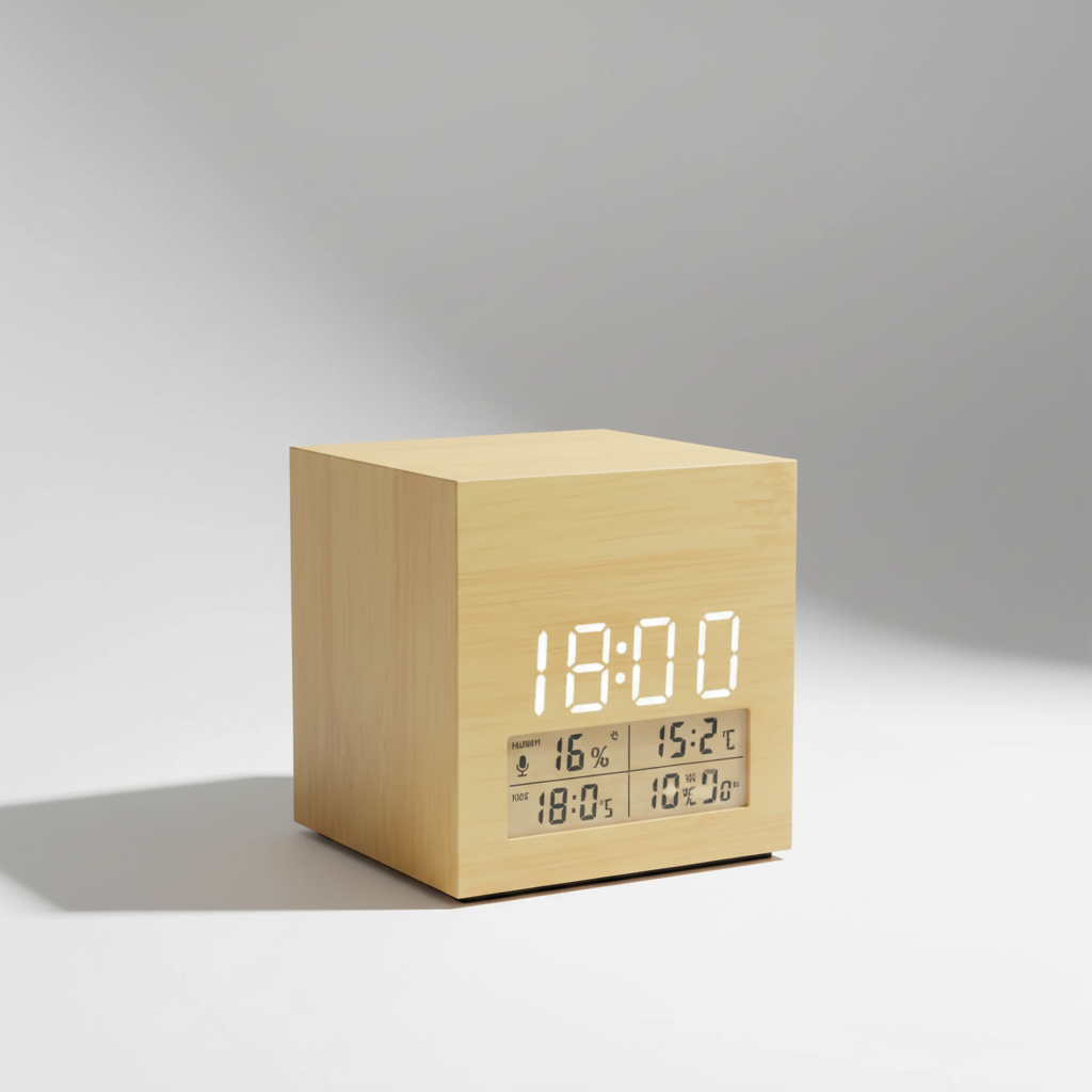 Nordspur | Woodverge Digital Wooden Tabletop Clock