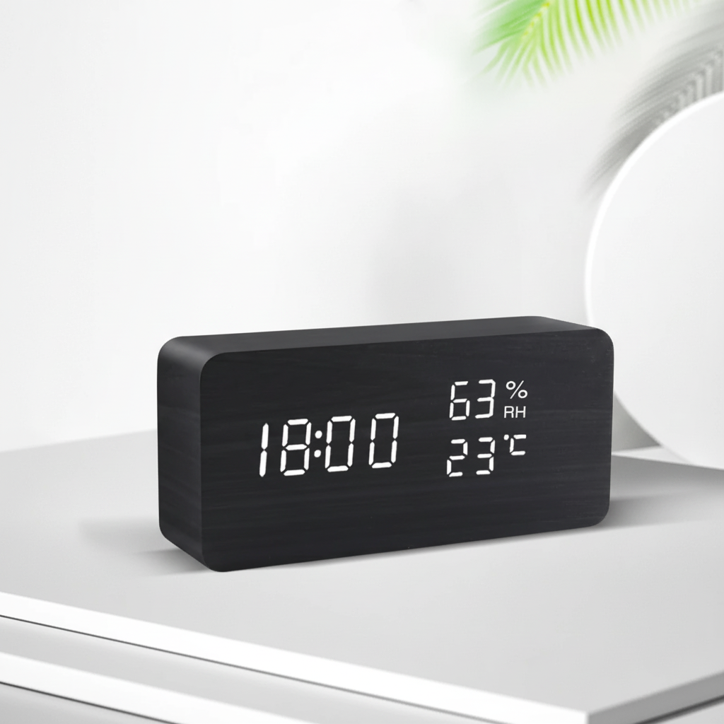 Nordspur | Woodverge Digital Wooden Tabletop Clock