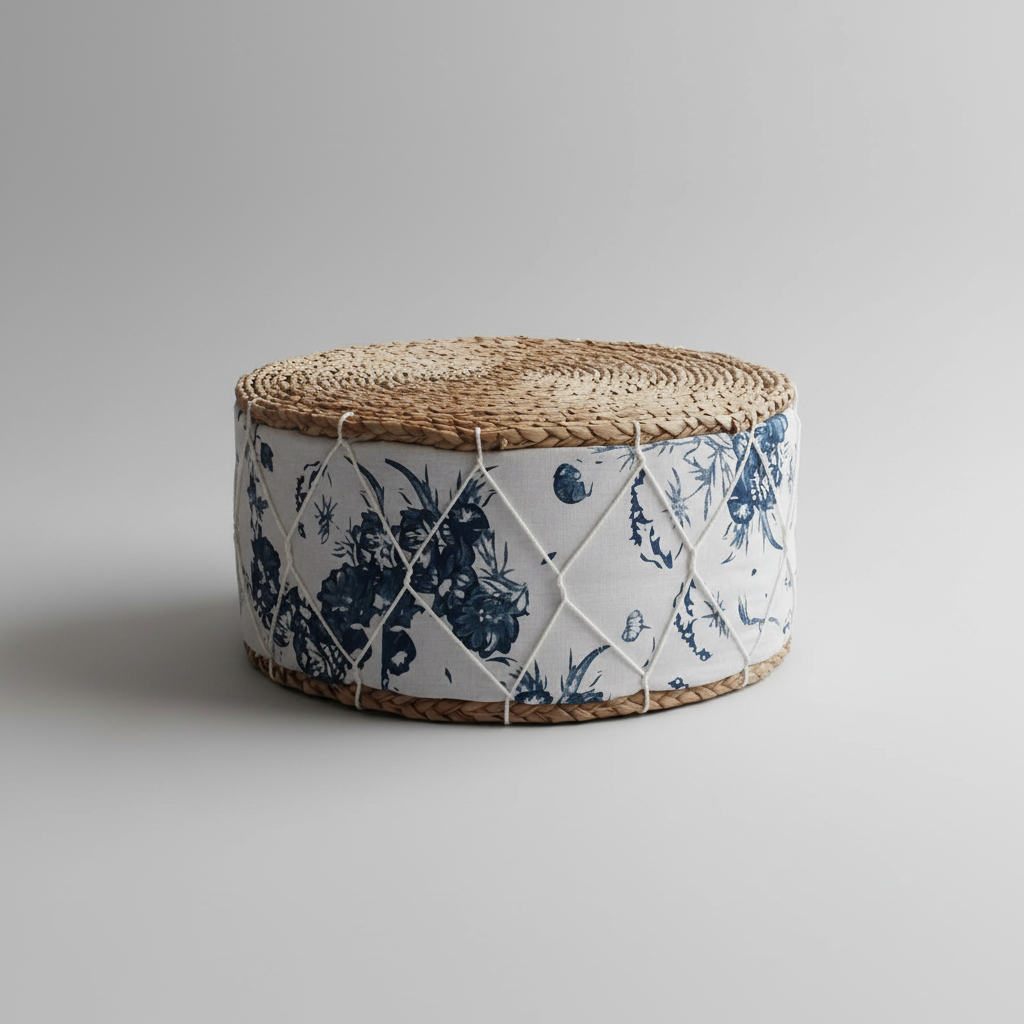 Nordspur | Zafurova Round Woven Floor Pouf