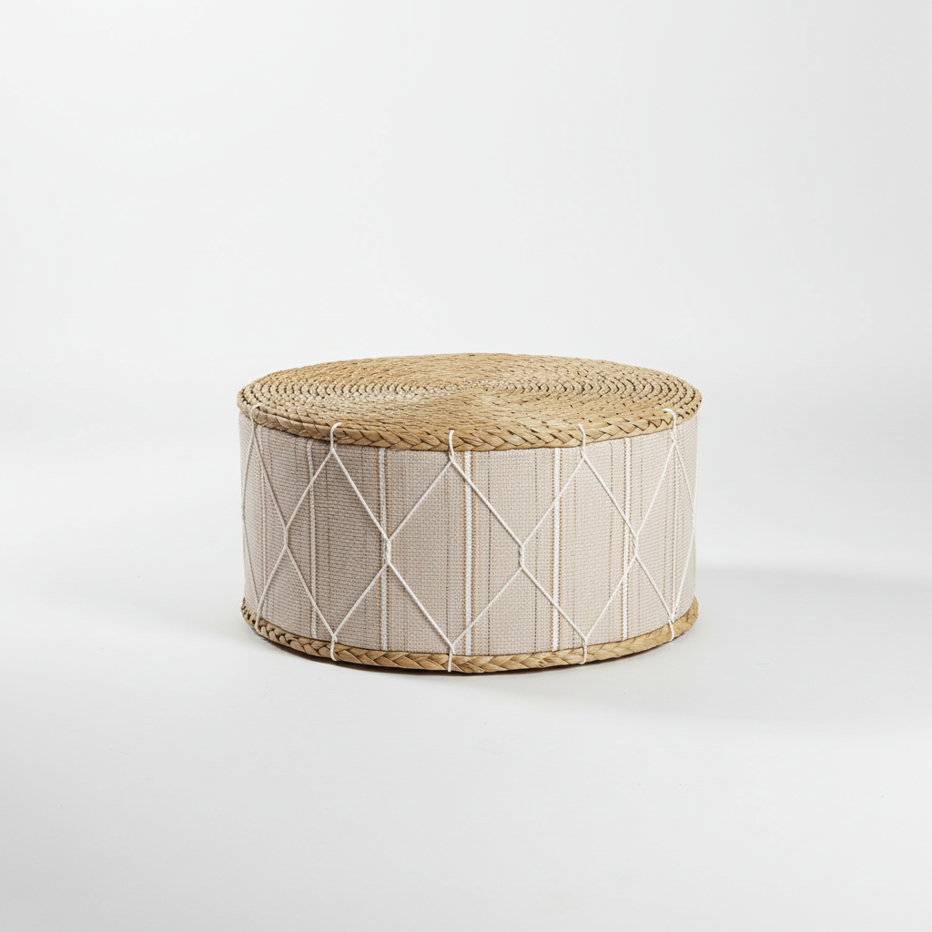 Nordspur | Zafurova Round Woven Floor Pouf