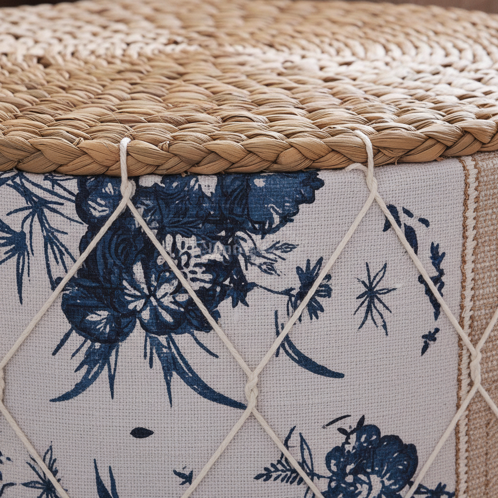 Nordspur | Zafurova Round Woven Floor Pouf