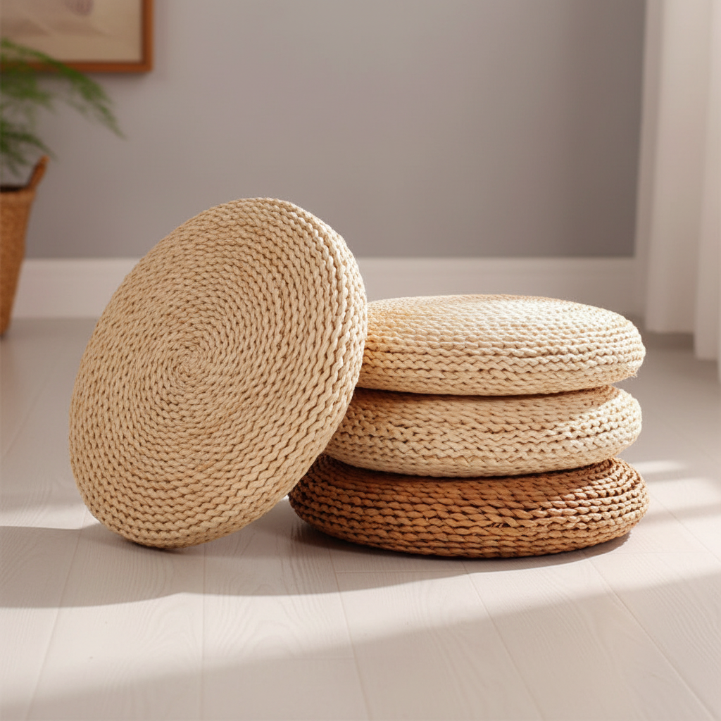 Nordspur | Zennara Round Braided Floor Cushion