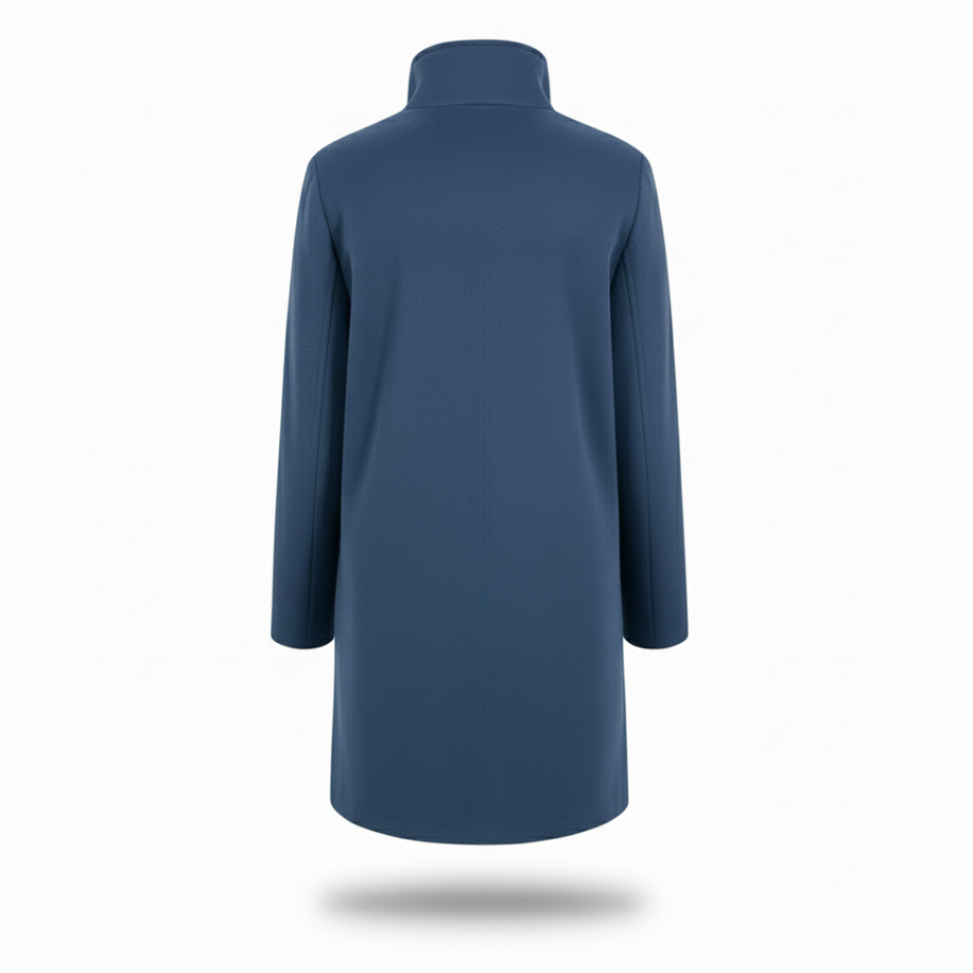 Women’s Wool-Blend Long Coat – Classic Tailored Overcoat