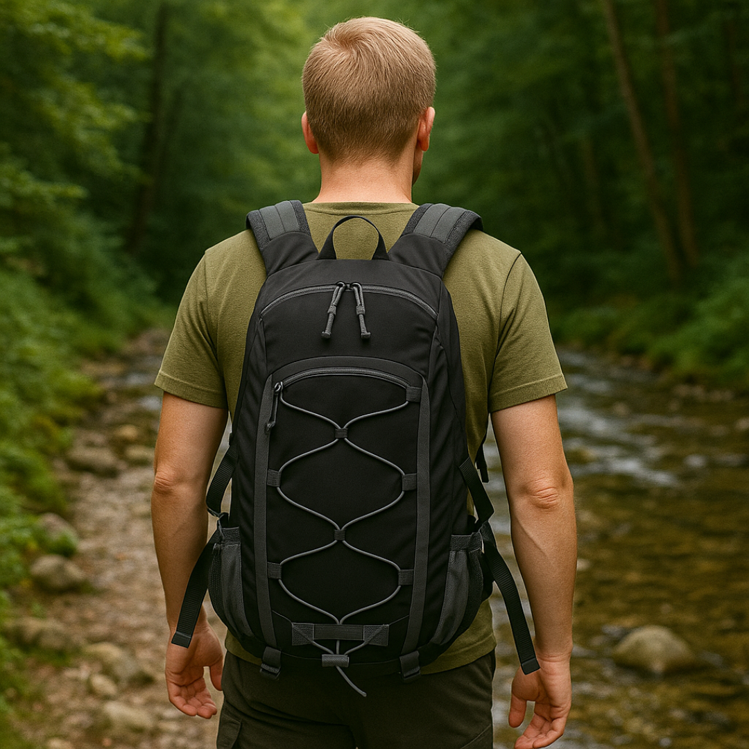 Waterproof Outdoor Backpack 20L – StormTrail Active-Sport & Leisure > Outdoor Equipment > Backpacks > Daypacks-NordSpur-Black-NordSpur