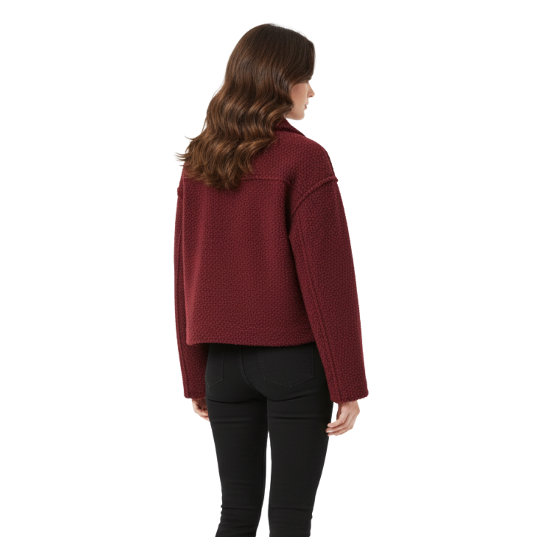 Women’s Zip-Up Fleece Jacket – Westmere SoftWool Pocket Coat