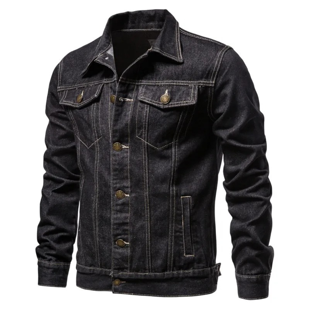 Men’s Vintage Denim Jacket – Ironweft Classic Cotton Outerwear