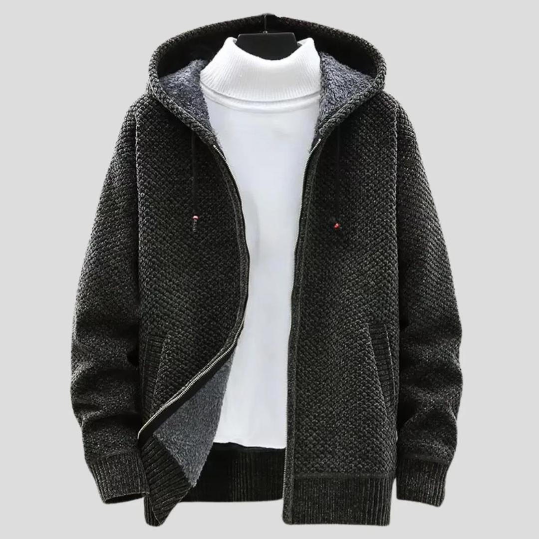 Women's Hooded Zip-Up Fleece Sweater – EmberKnit Vest Jacket