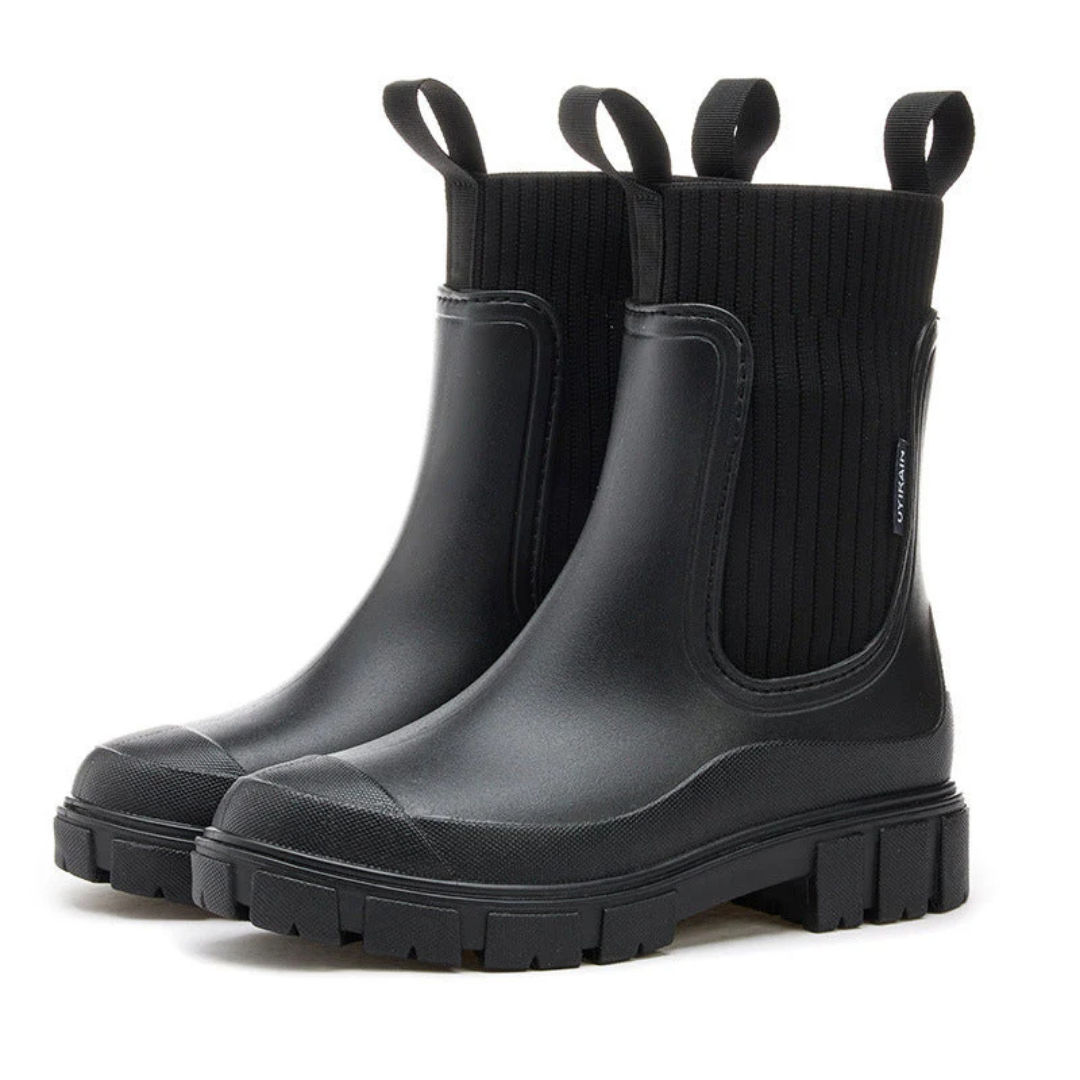 Waterproof Chelsea Rain Boots with Anti-Slip Sole – RainGuard Urban Boots