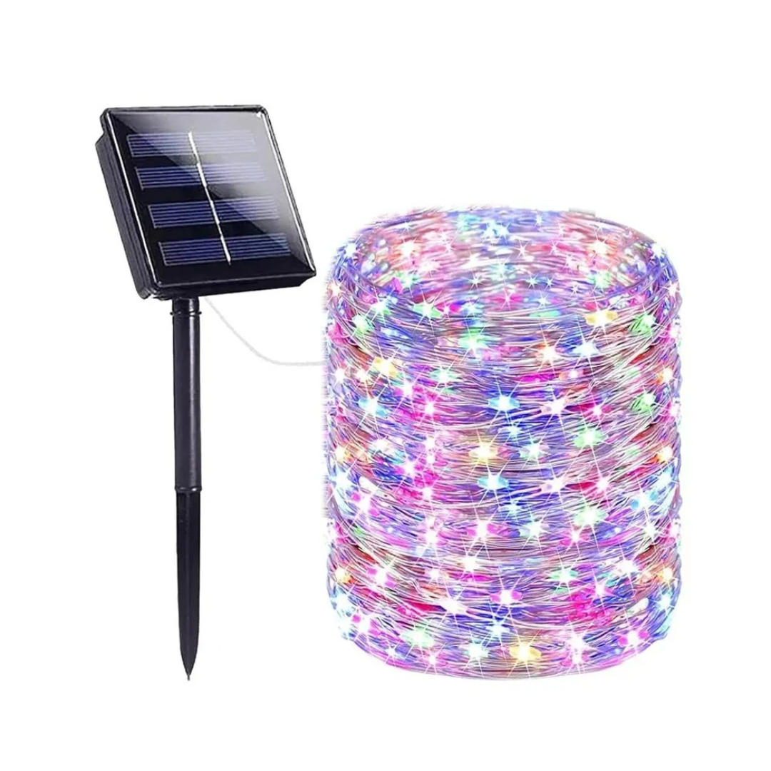 Light String Solar Christmas Lights – GlowTwist 8-Mode Waterproof LEDs