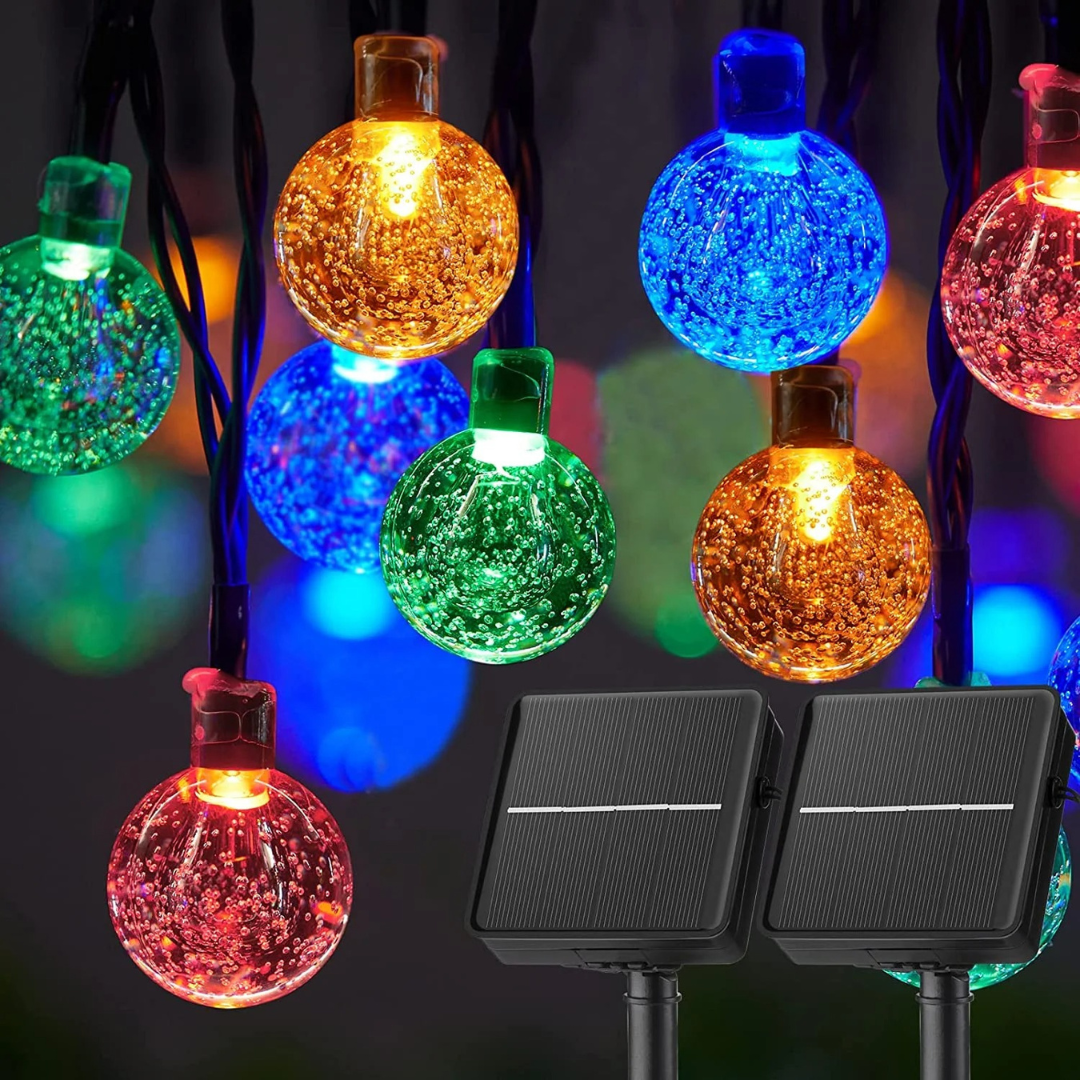 Fairy Light Solar String Lights – CrystalGlow Garden Globes