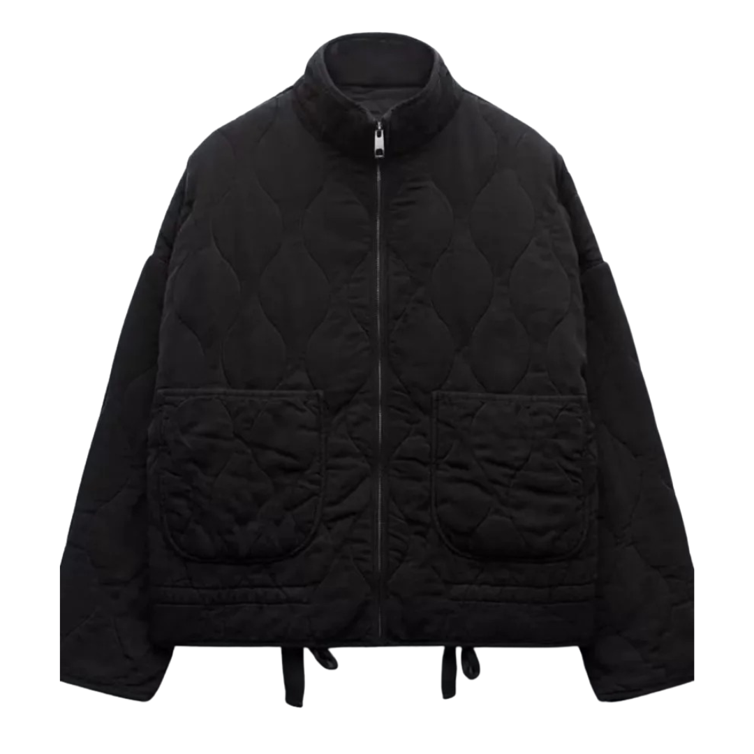 Women’s Quilted Puffer Jacket – QuiltEase Warm Cotton Coat