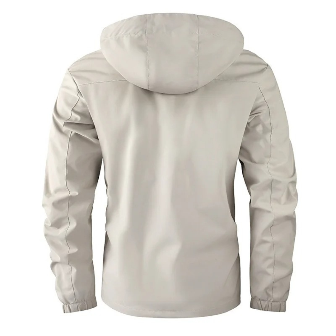 Men’s Hooded Fleece Jacket – Windproof Outdoor Zip-Up Coat