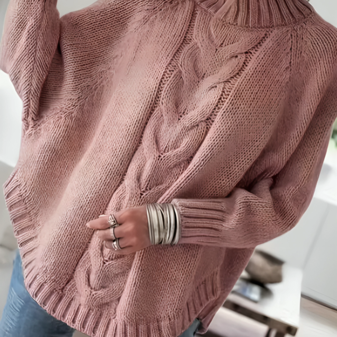 Sweater with Chunky Knit & Oversized Fit – Pamella CableVest