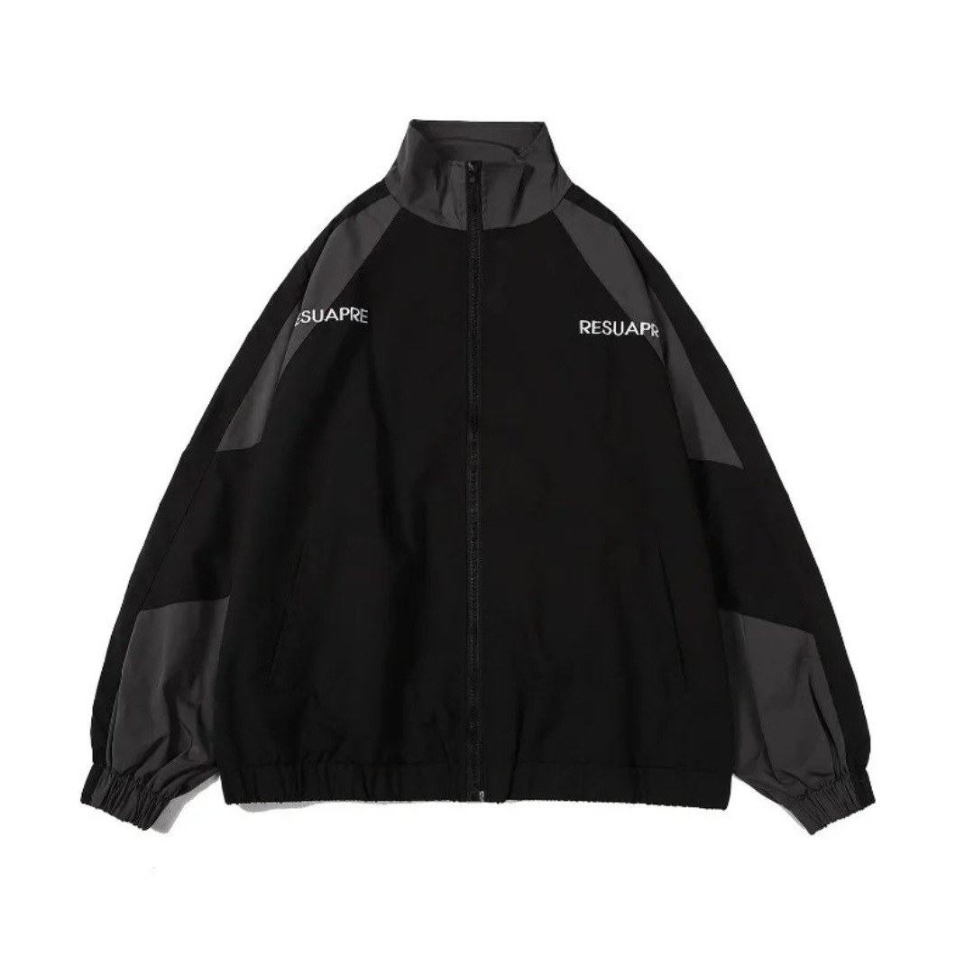 Men’s Lightweight Windbreaker Jacket – Varsity-Style Shell