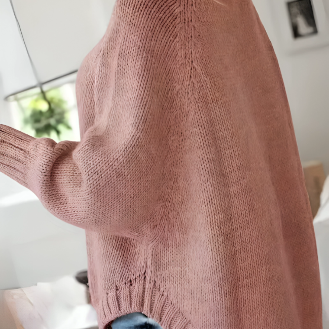 Sweater with Chunky Knit & Oversized Fit – Pamella CableVest