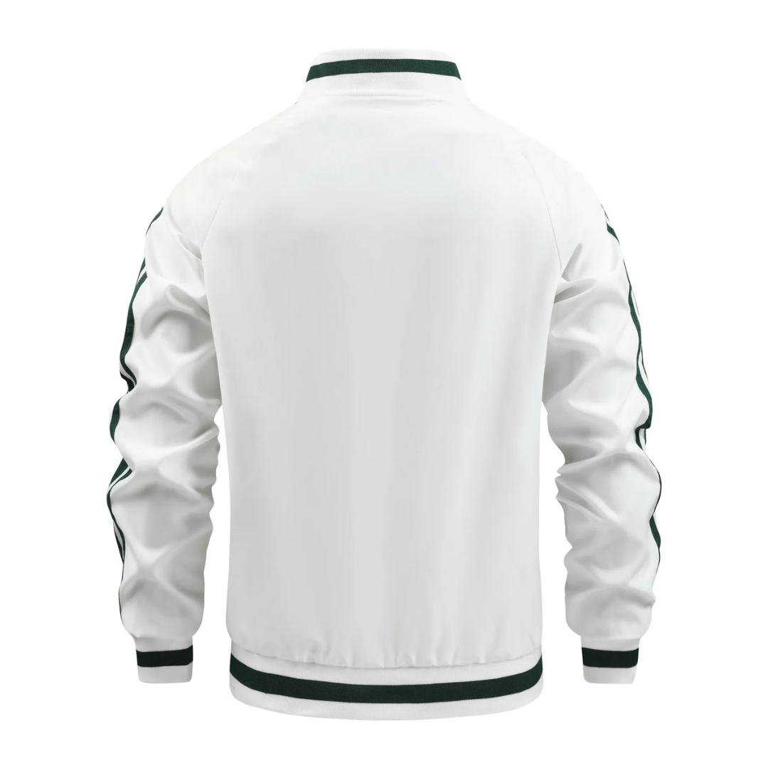 Men’s Retro Stripe Track Jacket – Classic Zip-Up Sportswear