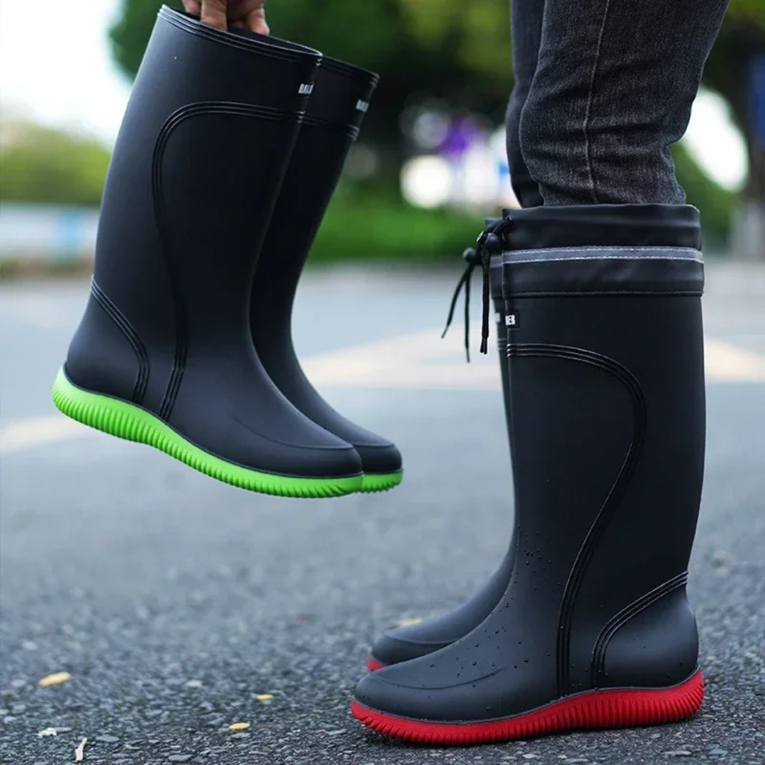 Rain Boots – StormStride Waterproof Mid-Calf Drawstring Boots