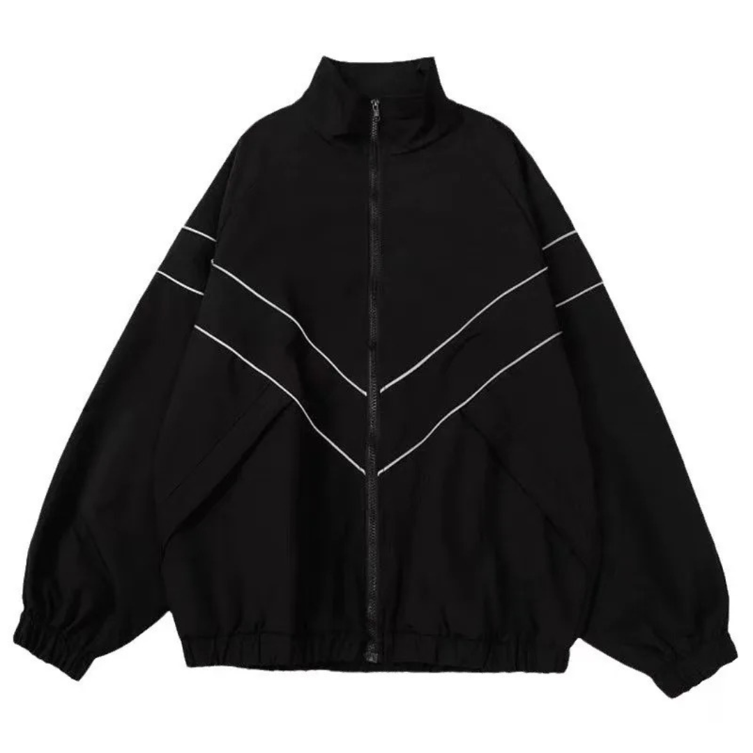 Men’s Lightweight Windbreaker Jacket – Varsity-Style Shell