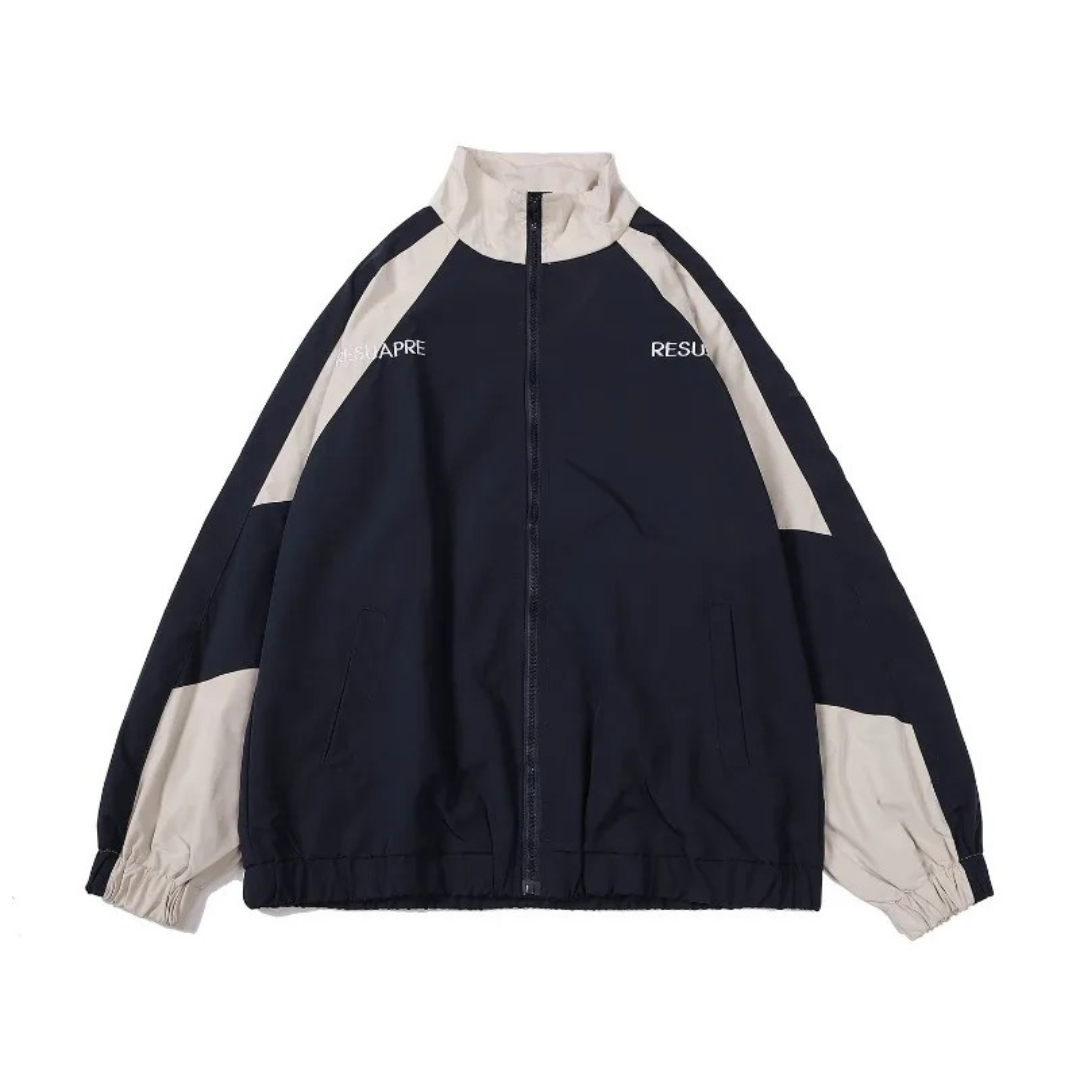 Men’s Lightweight Windbreaker Jacket – Varsity-Style Shell