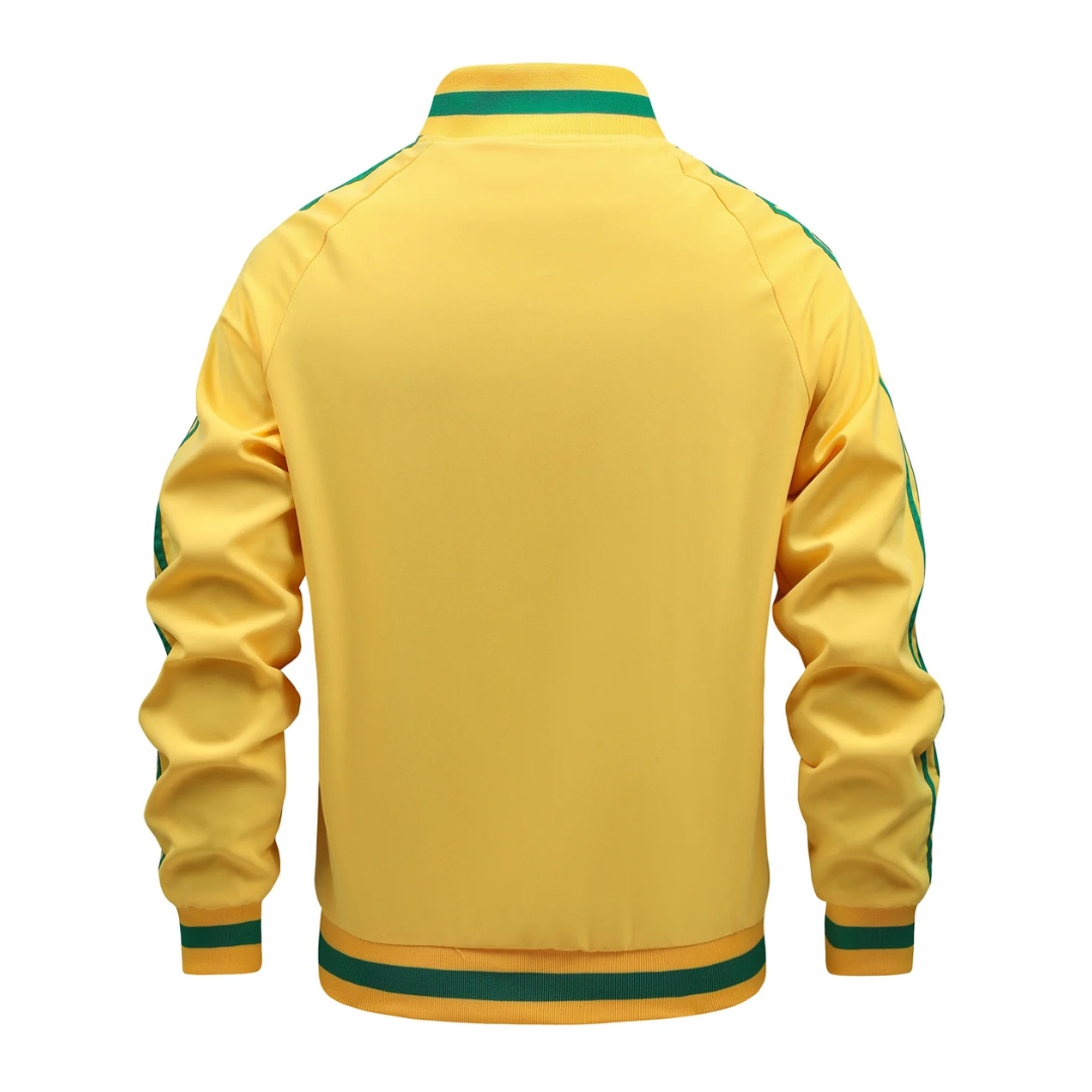 Men’s Retro Stripe Track Jacket – Classic Zip-Up Sportswear