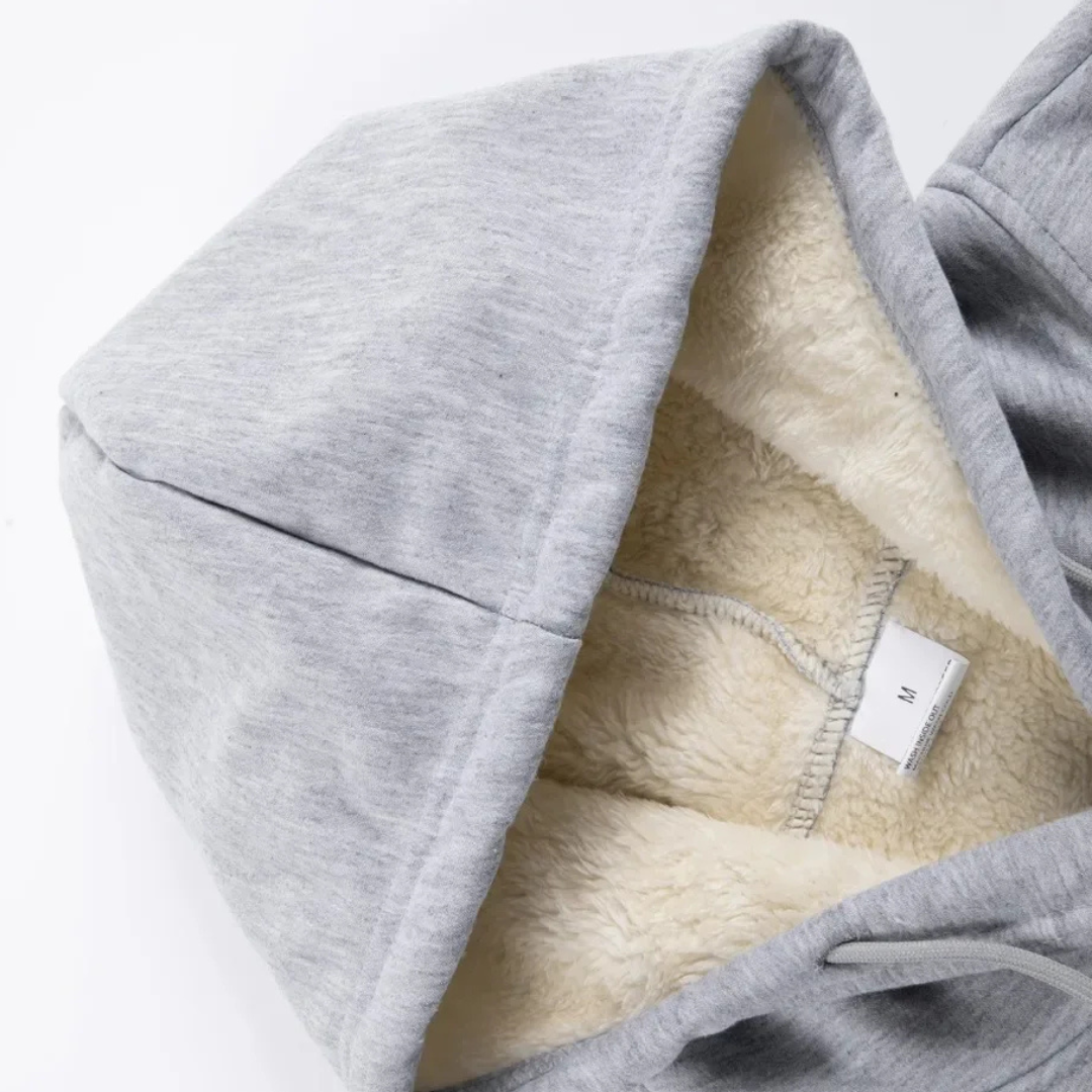 Men’s Thermal Fleece Zip-Up Hoodie – Warm Sherpa-Lined Winter Jacket