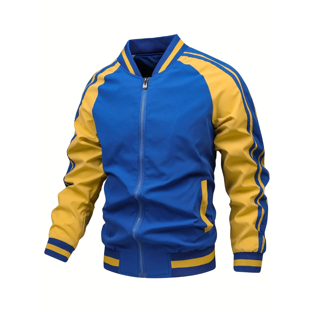 Men’s Retro Stripe Track Jacket – Classic Zip-Up Sportswear