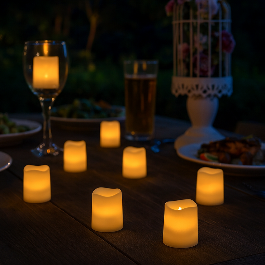 LED Flameless Candle Set – GlowLume 24-Piece Tea Lights