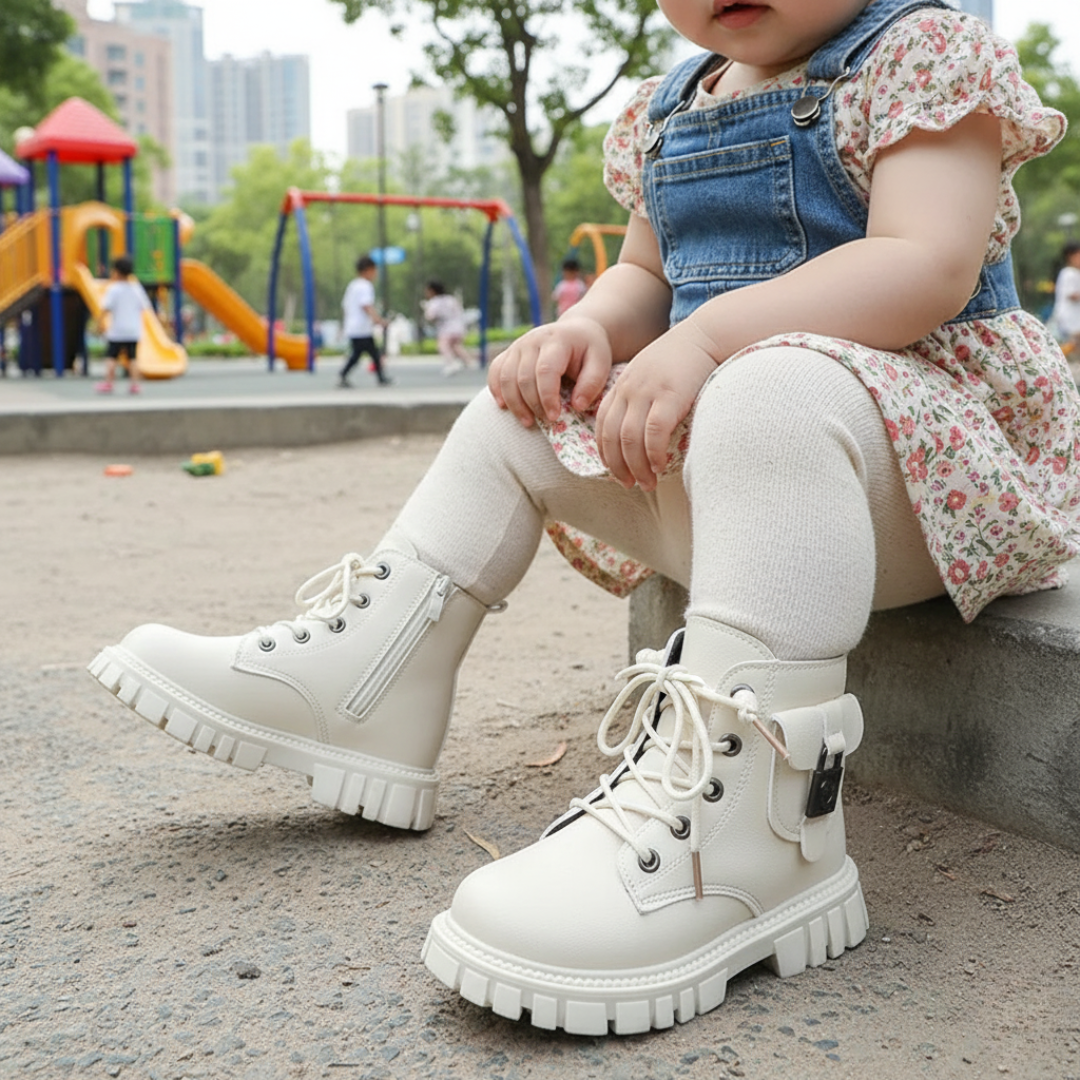 Children Waterproof Boots – BabyShield PU Ankle Boots for Girls