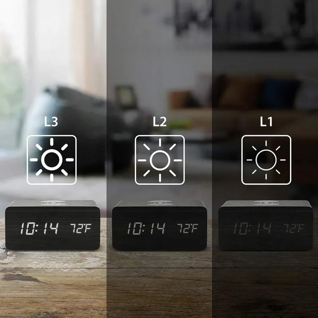 Nordspur | Lumnora Digital LED Wooden Alarm Clock