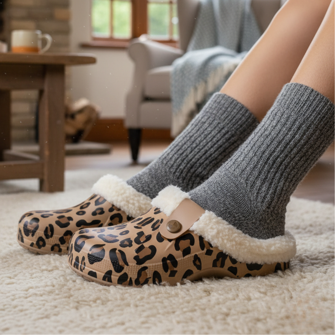 Slipper with Waterproof Sole & Plush Lining – CosyStep Winter Clogs