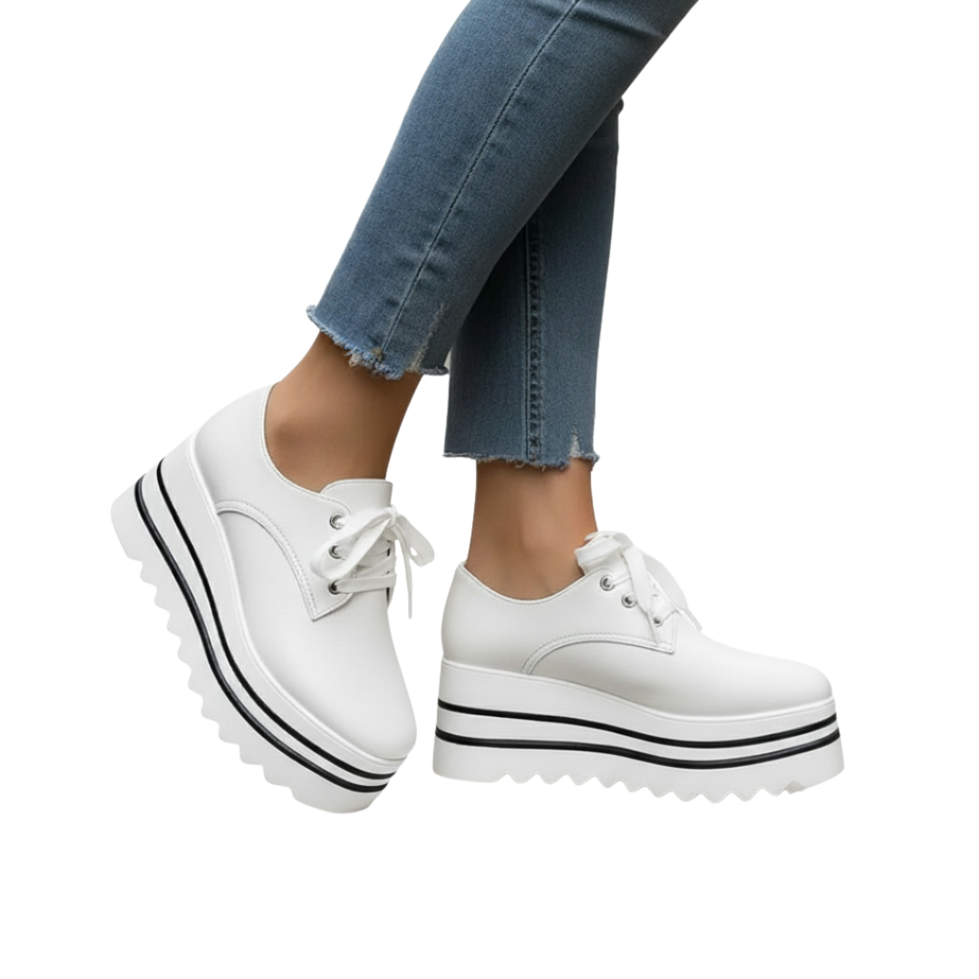 Women’s White Orthopaedic Platform Trainers