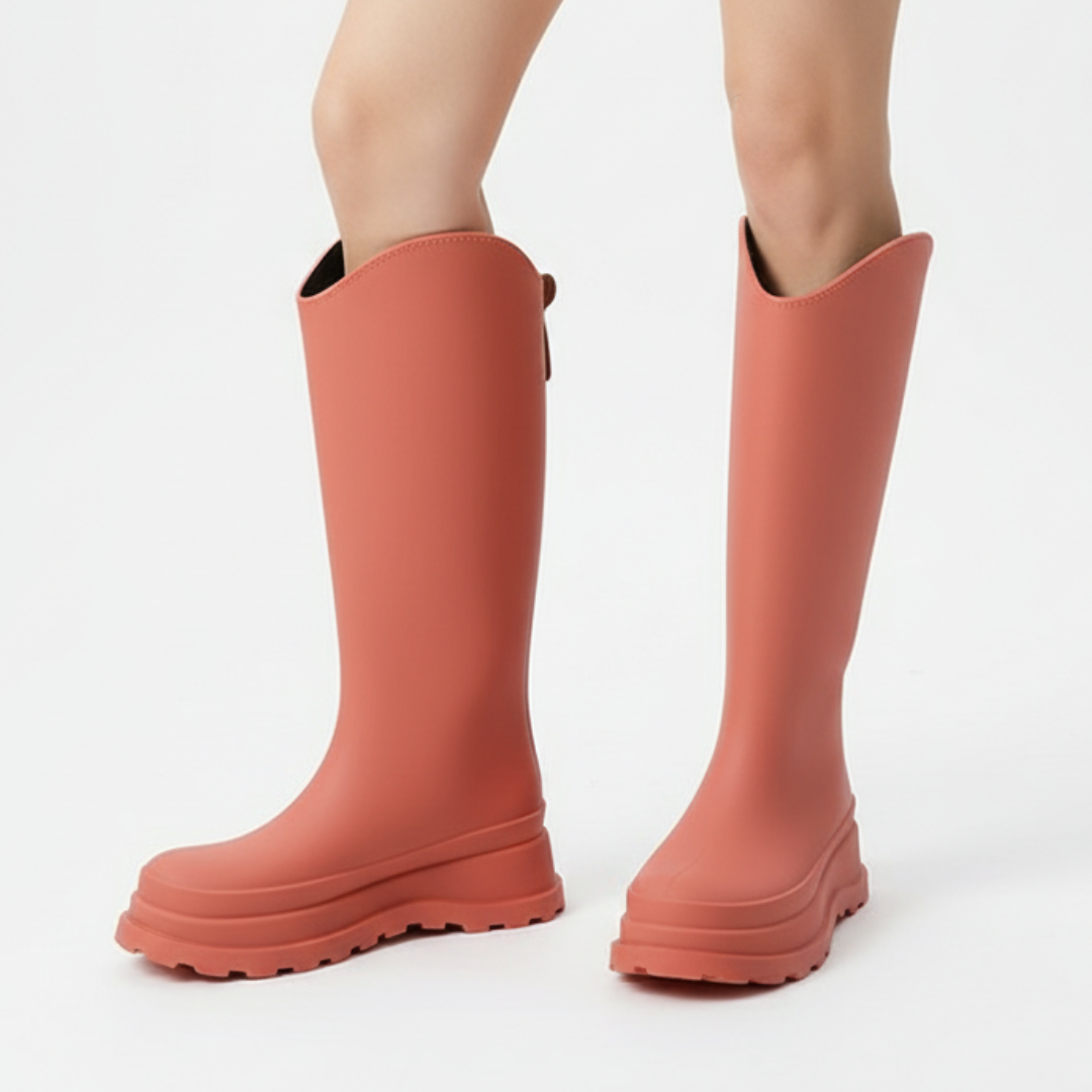 Women’s Waterproof Knee-High Rain Boots – Non-Slip Rubber Boots