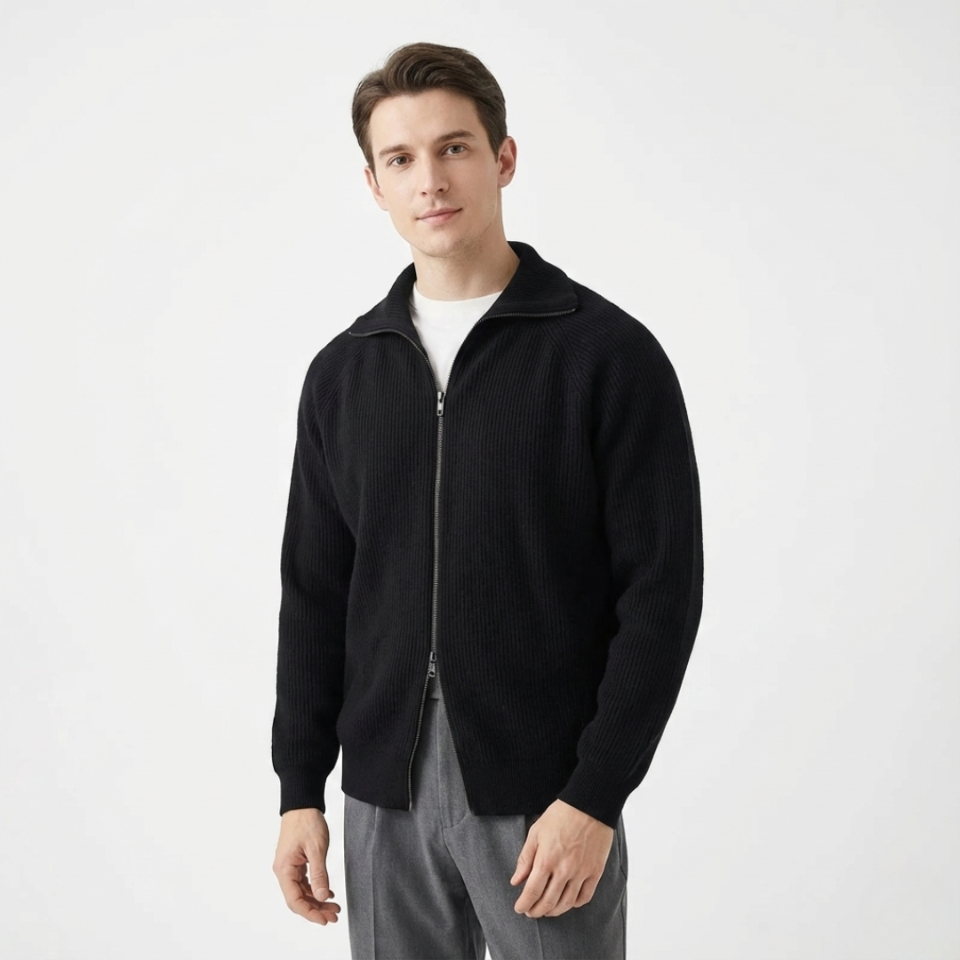 Nordspur | Thick Knitted Zip Cardigan