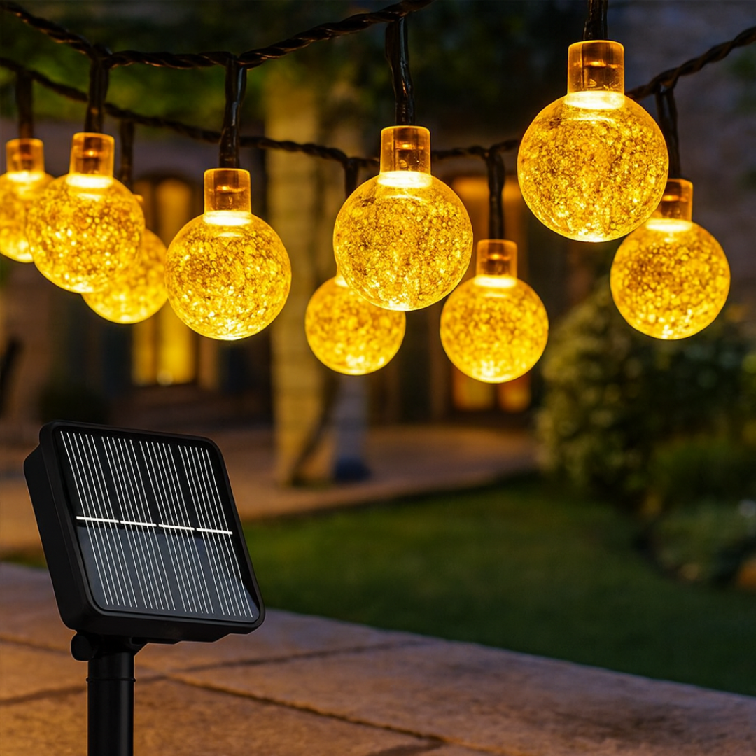 Fairy Light Solar String Lights – CrystalGlow Garden Globes