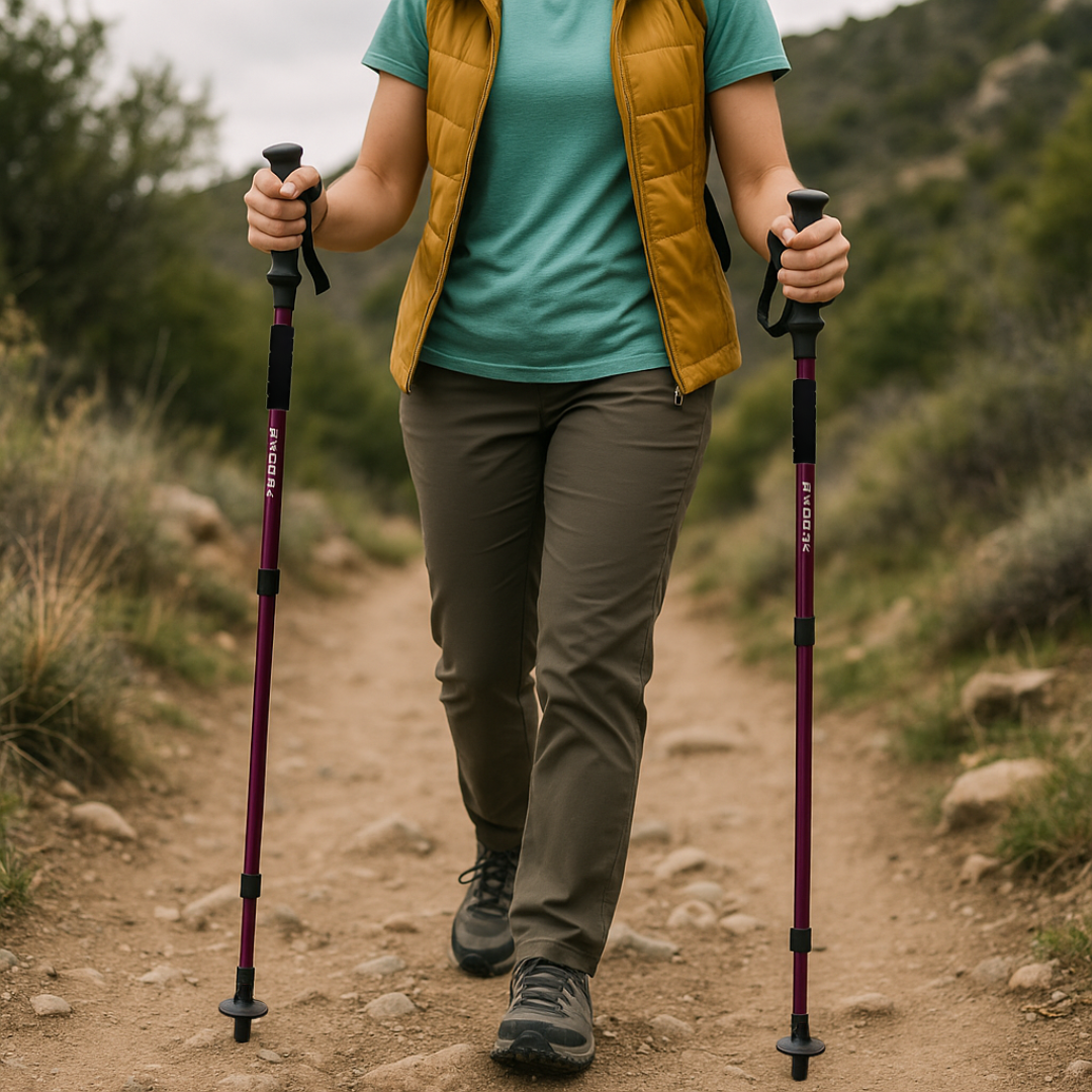 Folding Trekking Poles 4-part, ultra-light & robust – AlpGrip
