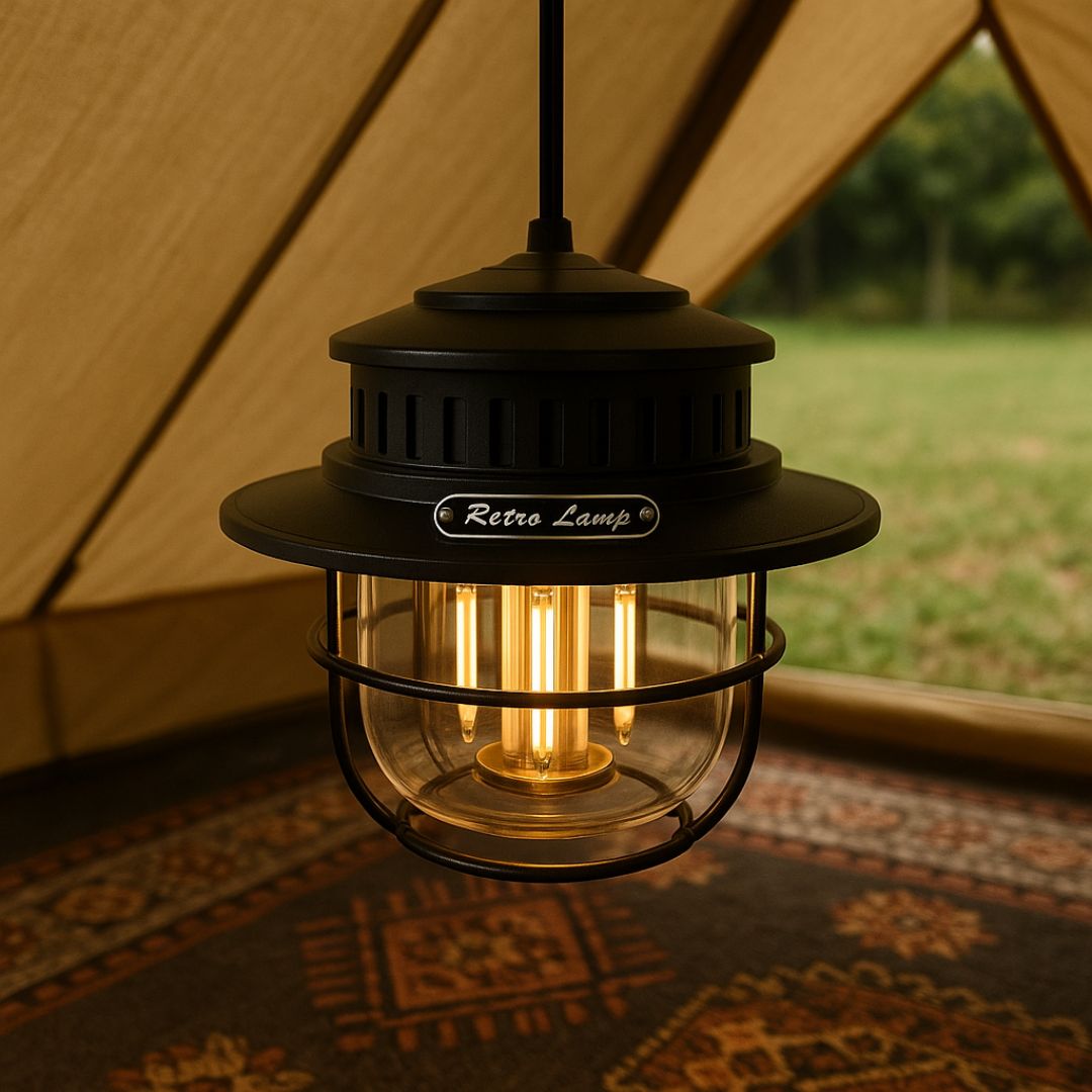 Dimmable LED Camping Lamp – LichtNest Retro