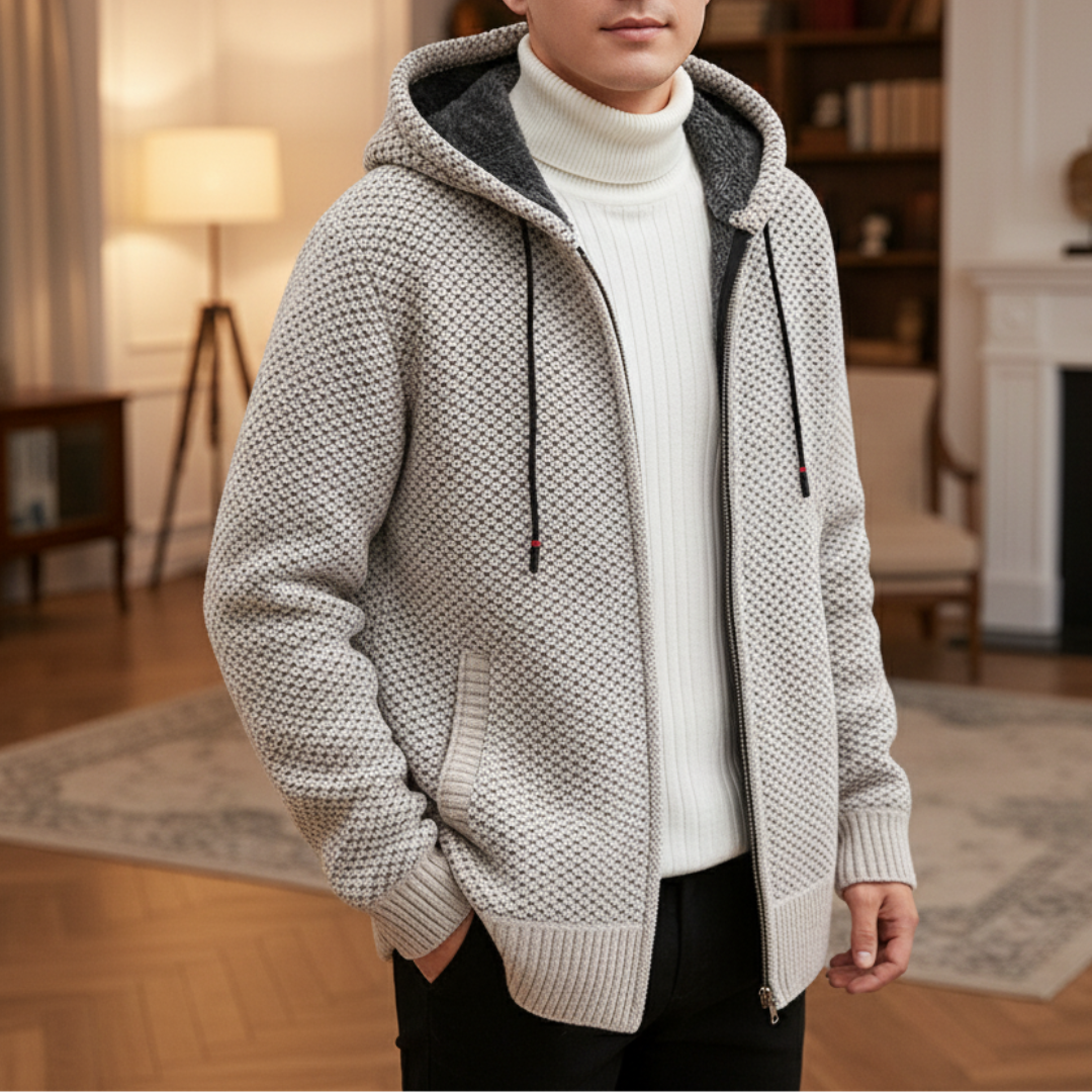 Women's Hooded Zip-Up Fleece Sweater – EmberKnit Vest Jacket