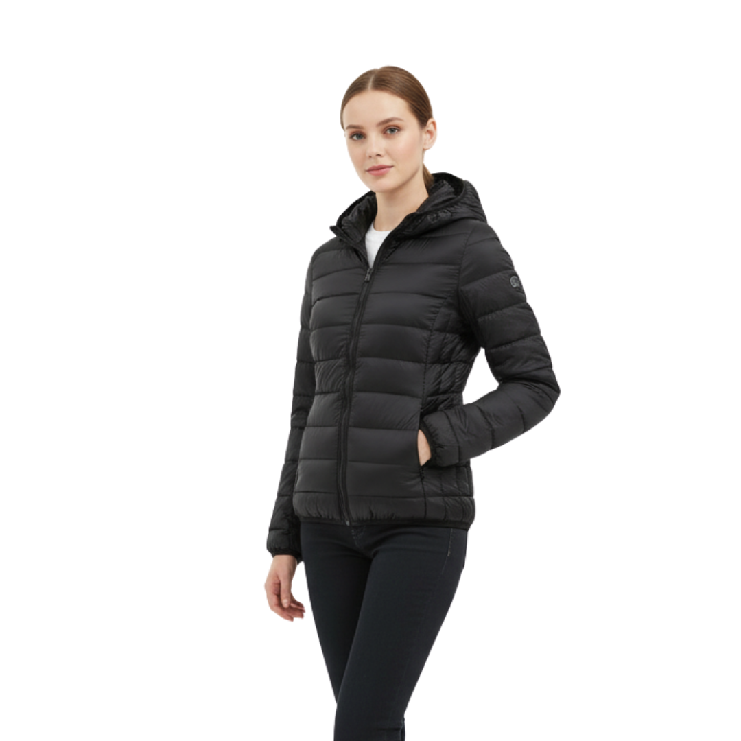 Waterproof Puffer Jacket with Hood – Windproof Winter Coat